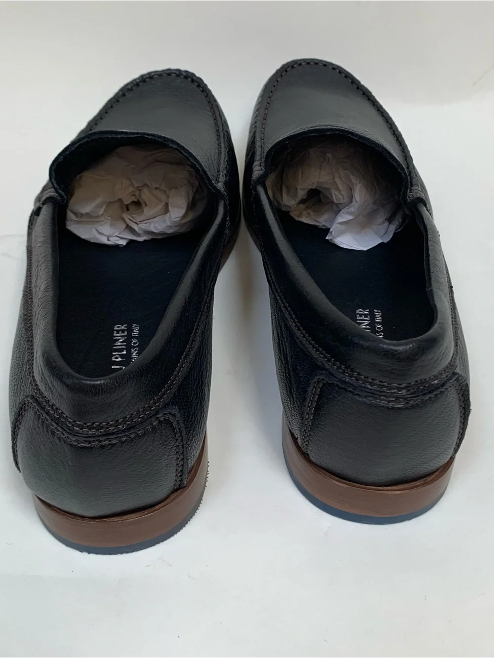 Donald J. Pliner Men's Nate Black Leather Italian Slip On Shoes Loafers Sz 12
